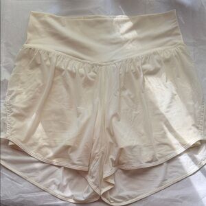 lululemon athletica Mesh Cream Athletic Shorts